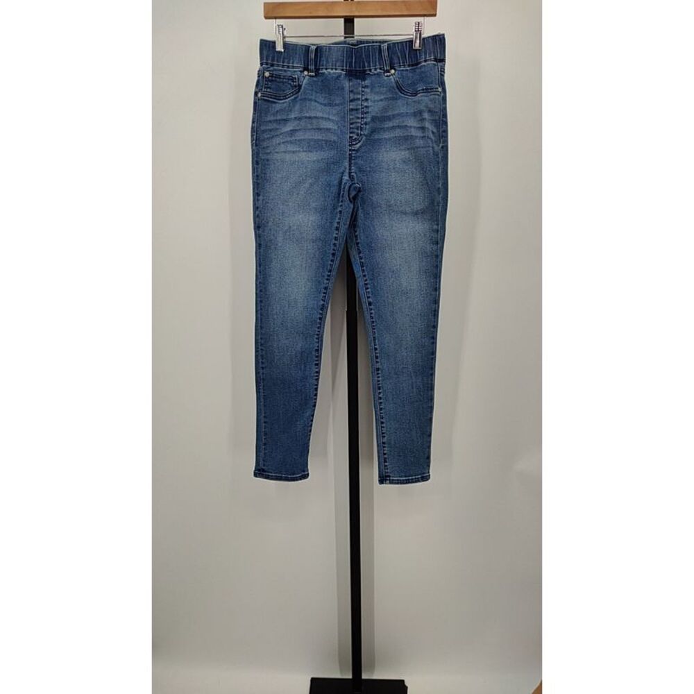 Quince Womens Nina Pull-On Stretch Skinny Jeans Laguna Blue M